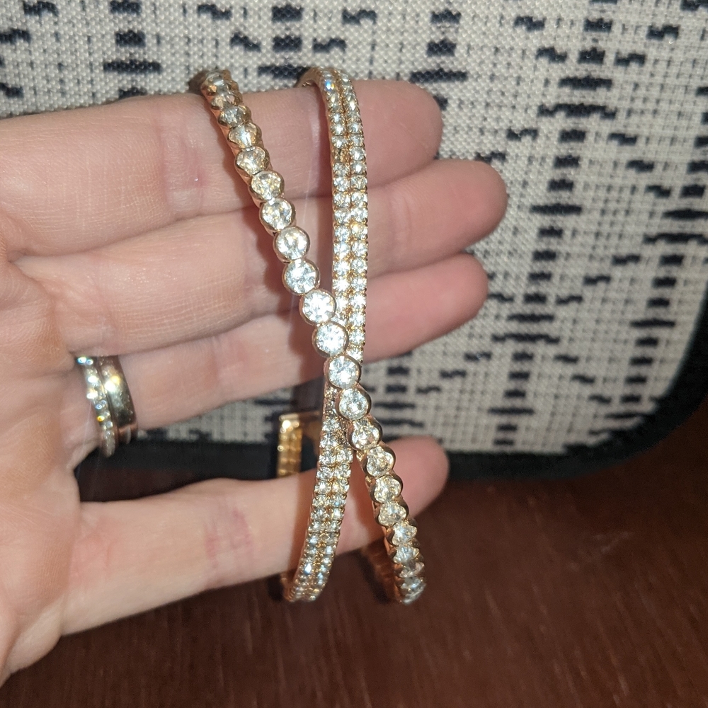 Gold Rhinestone Bangle